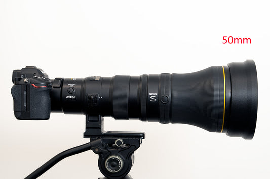 CamDec Lens Hoods for Nikon Z 800mm F6.3 VR S: 50mm (2") to 145mm (5.7")