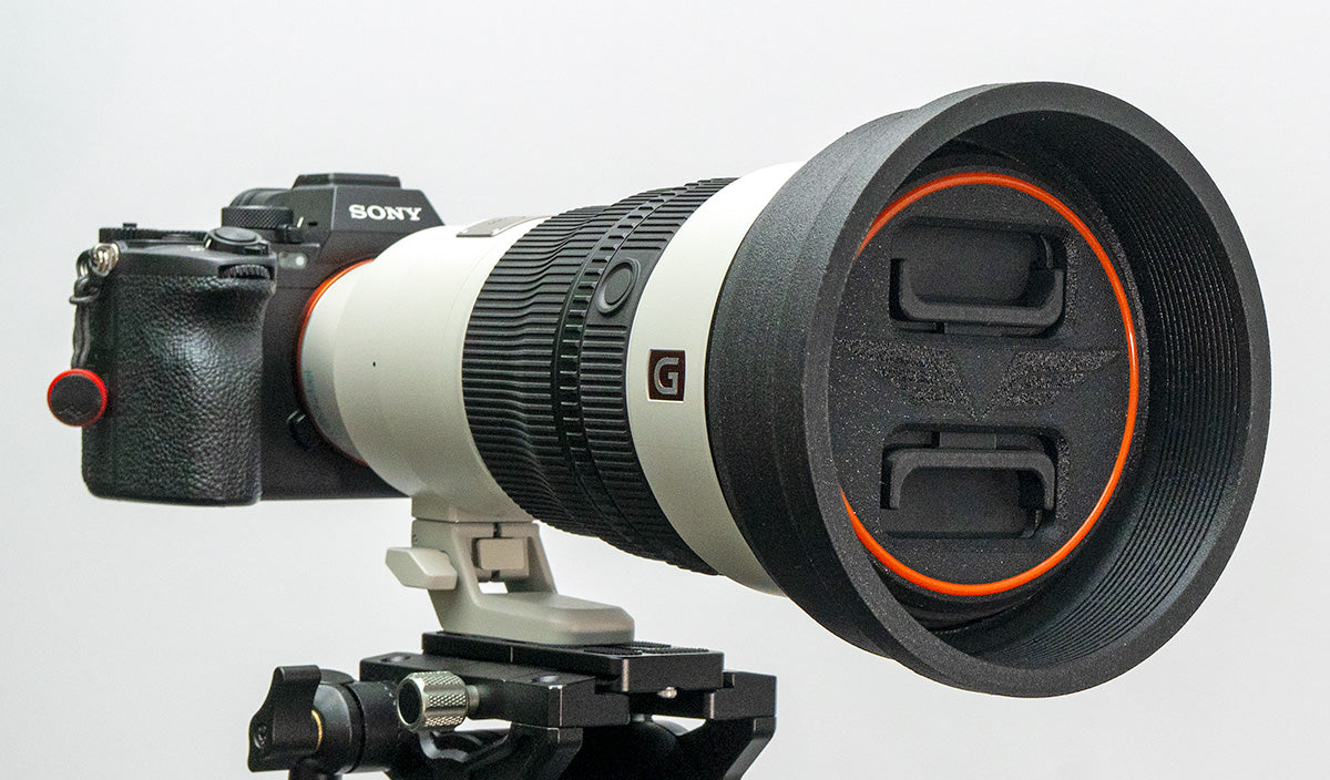 CamDec Lens Hoods for Sony FE 300mm F2.8 GM: 45mm (1.8") to 121mm (4.8")
